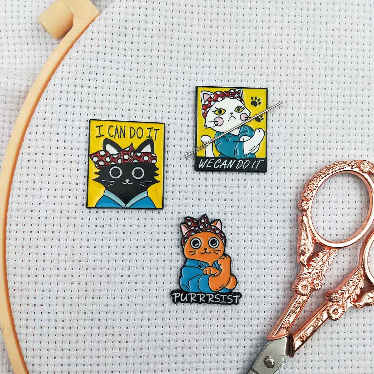 Needle Minder Magnet - Cross Stitch Needle Minder Magnet, Comic