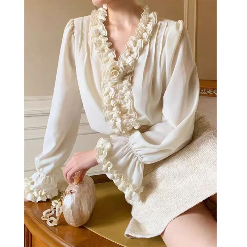 Embroidery Jersey - Pop French Heavy Embroidery Rose Long