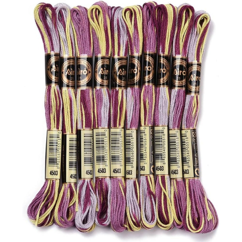 Embroidery Handicraft - 6 Strands Purple Variegated Embroidery Floss