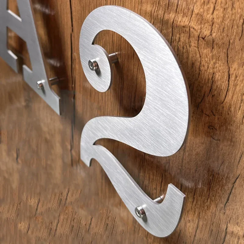 Embroidery Writing - 127mm/5in Stainless Steel Letters Numbers Outdoor