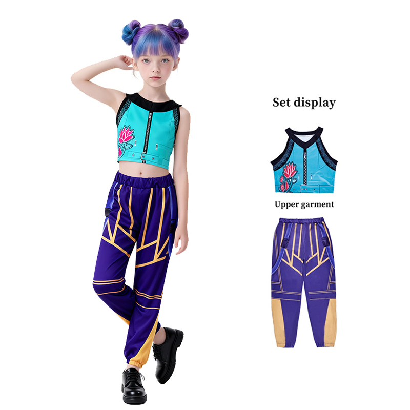 Embroidery Skirt - Halloween costume girl street dance set