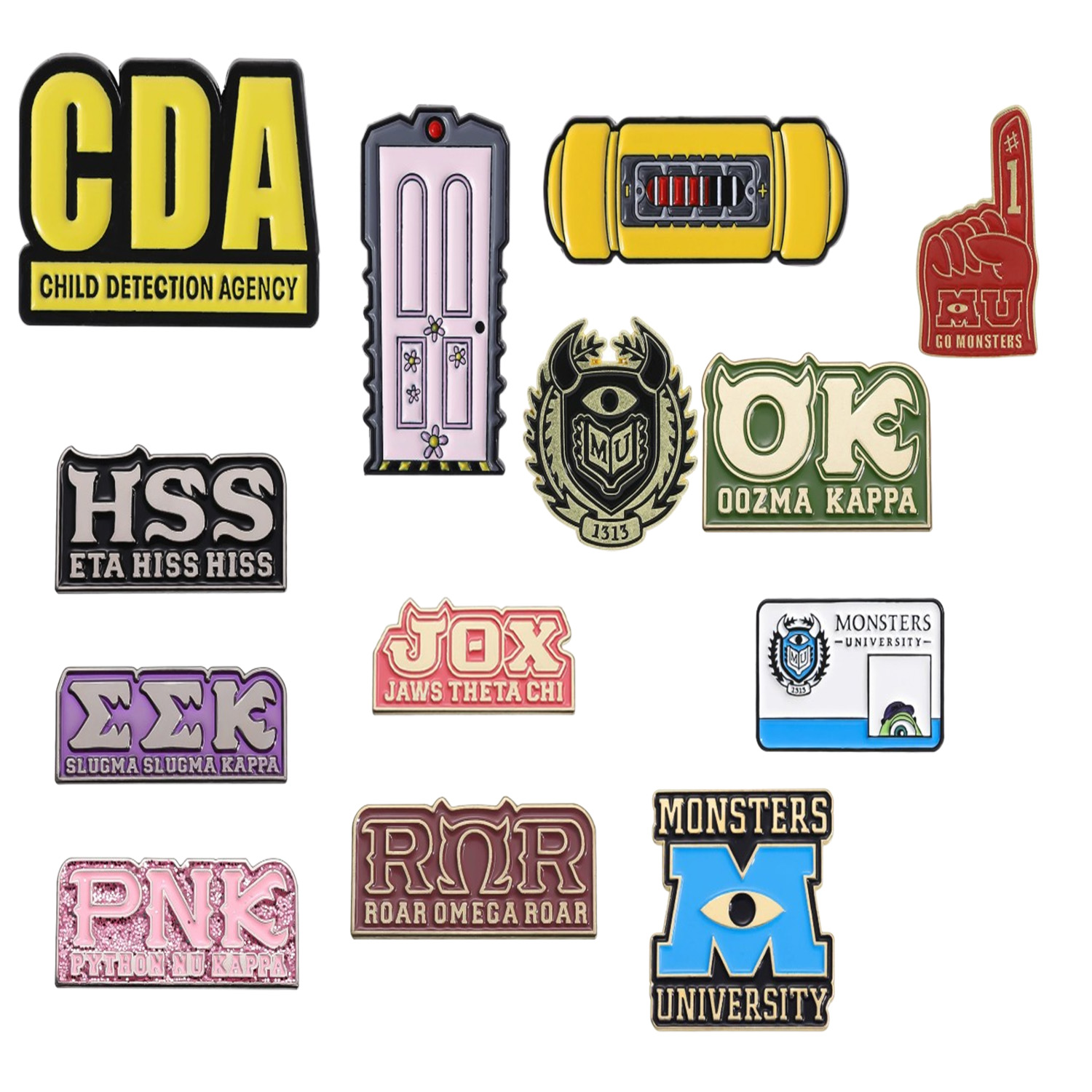 Embroidery Initials - Cartoon letter series metal brooch creative