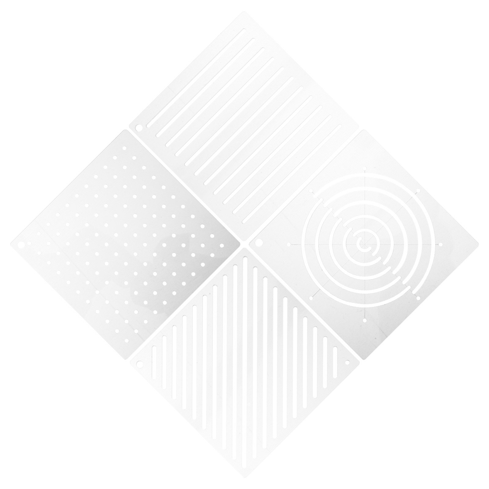 Embroidery Pattern - 4Pcs Versatile Acrylic Quilting Templates Transparent