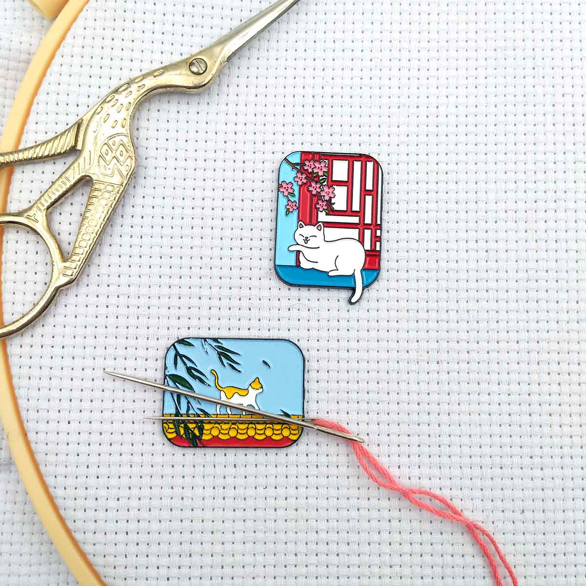 Needle Minder Magnet - Cute Cat Magnetic Needle Minder for