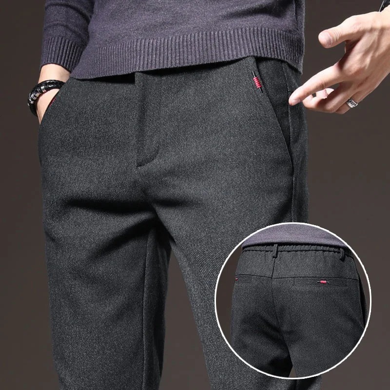 Embroidery Jersey - Spring Autumn Men's Casual Pants Business