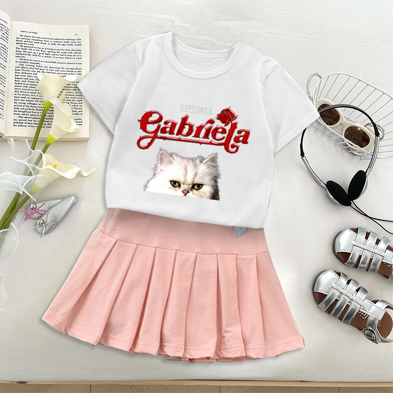 Fashion K POP K-KATSEYE T-shir - огляд і ціна Embroidery Skirt