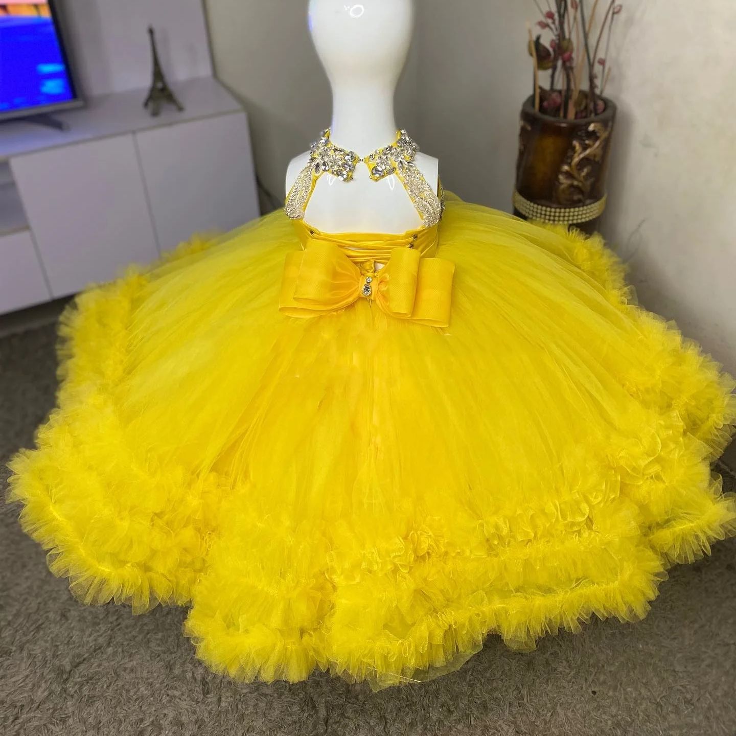 Gorgeous Yellow Flower Girl Dr - огляд і ціна Embroidery Yellow Dress