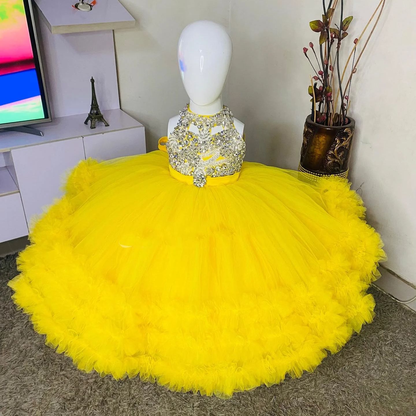 Gorgeous Yellow Flower Girl Dr - огляд і ціна Embroidery Yellow Dress