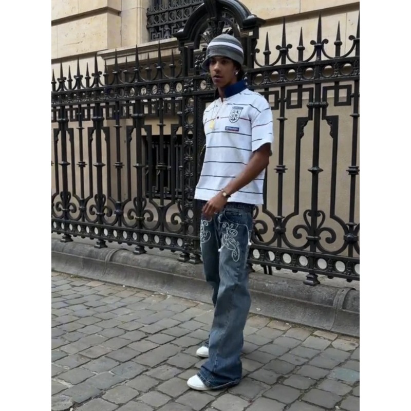 Retro Y2K 2 Pcs Set Street Sty - огляд і ціна Embroidery Garments