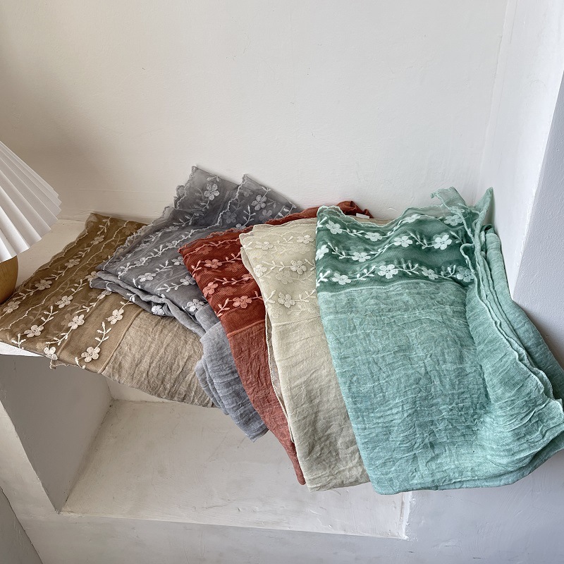 Cotton Linen Lace Splicing Sca - огляд і ціна Embroidery Jersey