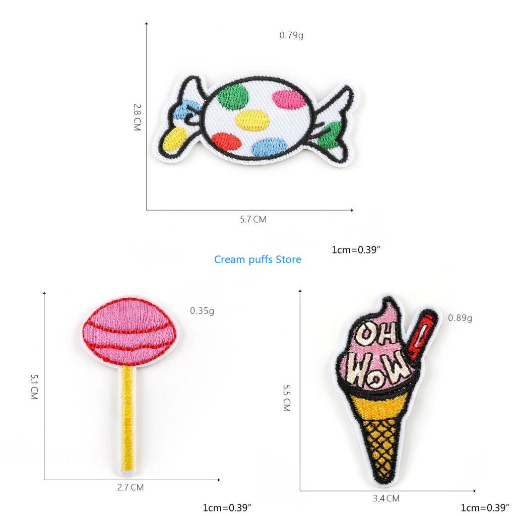 50LE 20Pcs Cartoon Lollipop Ic - огляд і ціна Embroidery Cream