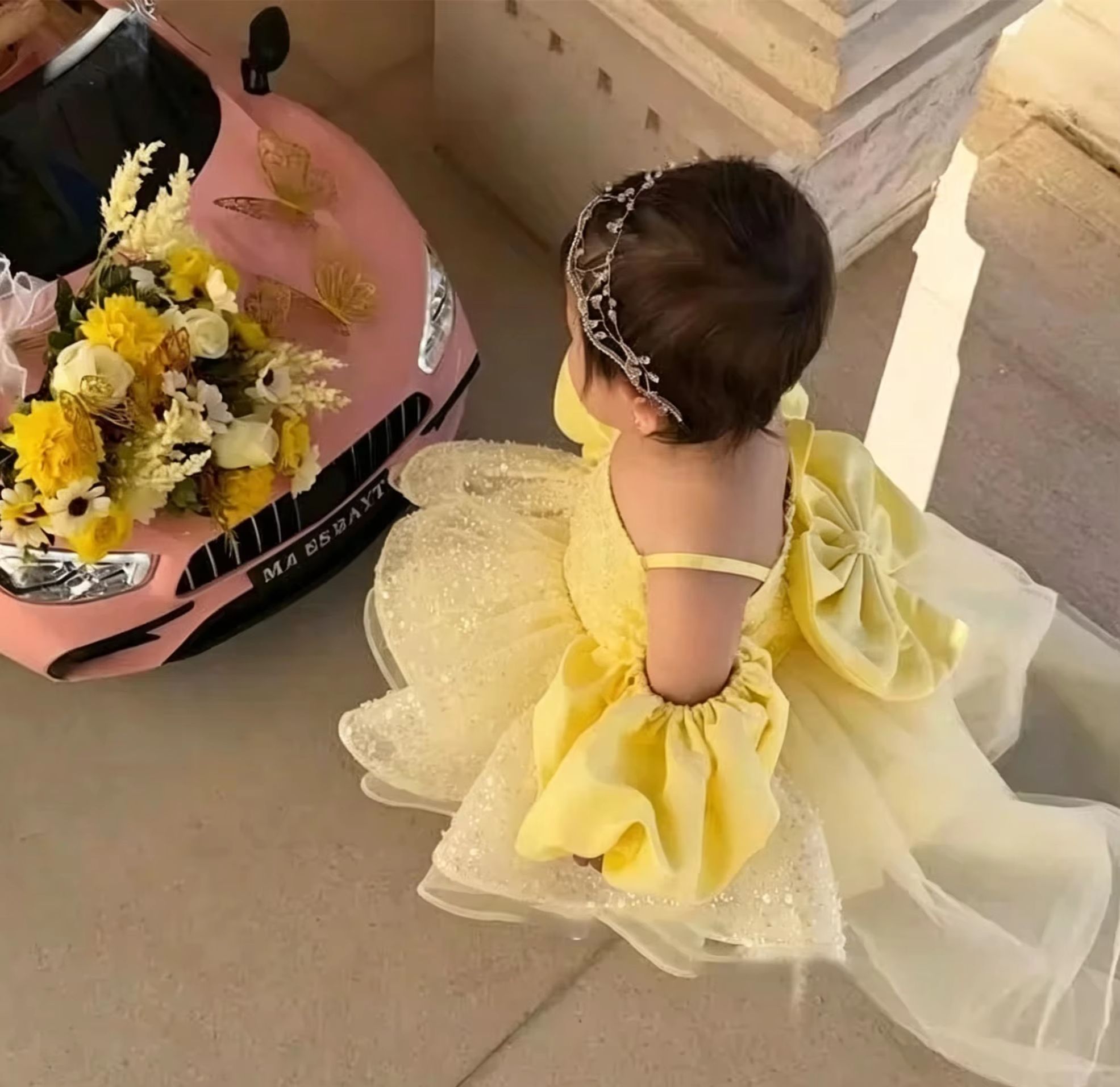 Cute Yellow Flower Girl Dresse - огляд і ціна Embroidery Yellow Dress