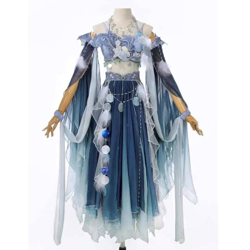 Exotic Blue Dress Heavy Embroi - огляд і ціна Embroidery Skirt