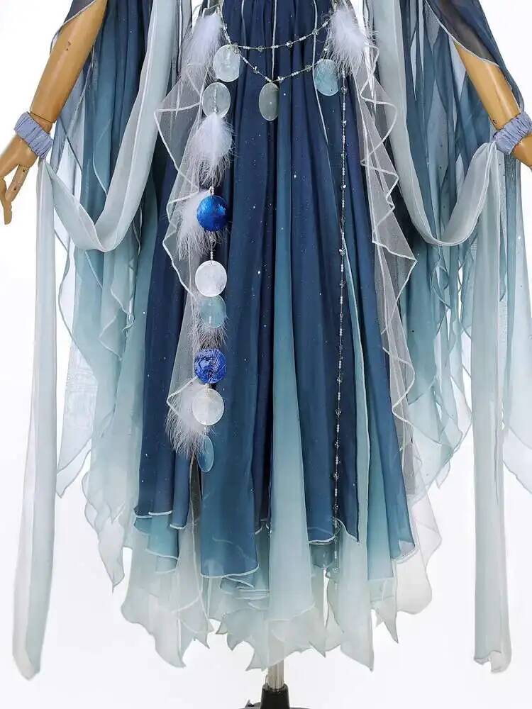 Exotic Blue Dress Heavy Embroi - огляд і ціна Embroidery Skirt