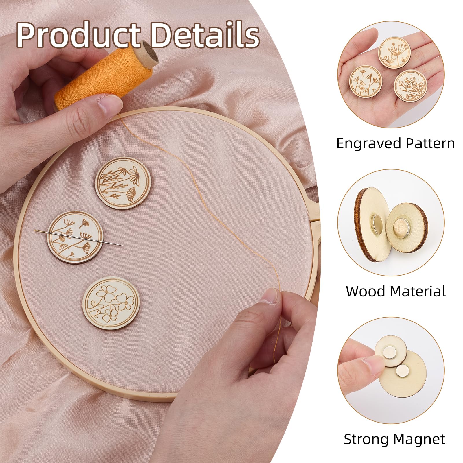 2pcs/set Round Magnetic Needle - огляд і ціна Needle Minder Magnet