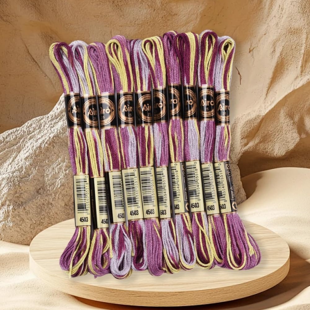 6 Strands Purple Variegated Em - огляд і ціна Embroidery Handicraft