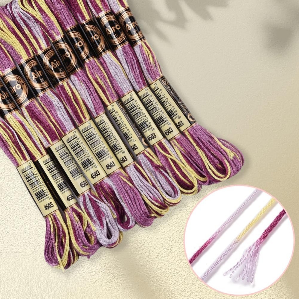 6 Strands Purple Variegated Em - огляд і ціна Embroidery Handicraft