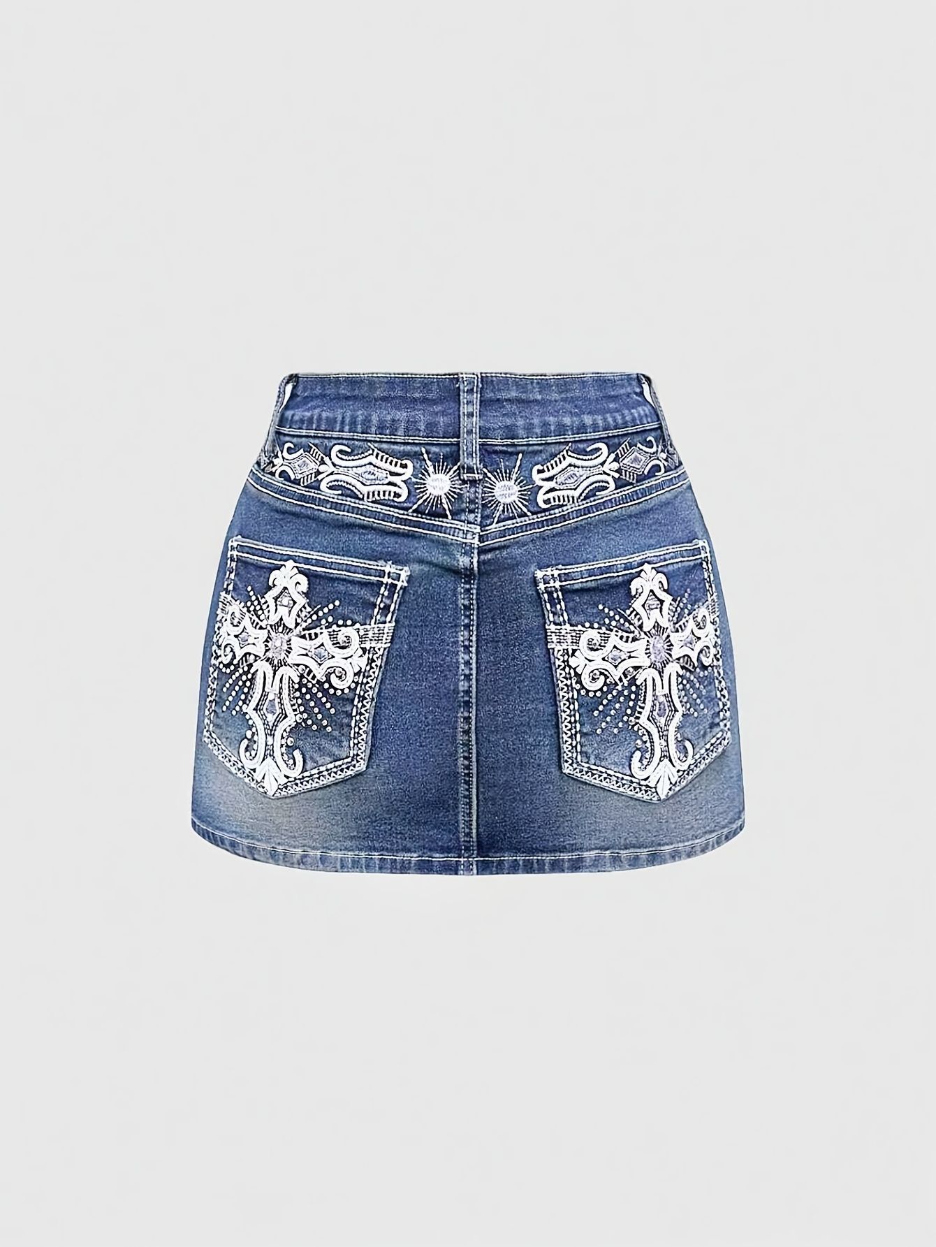 New Fashion Casual High Waist  - огляд і ціна Embroidery Skirt