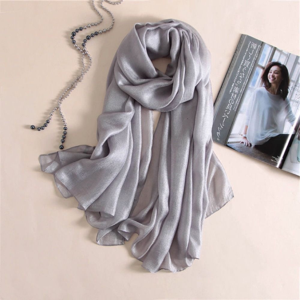 Linen Women Plain Scarf Fashio - огляд і ціна Linen Fabric Natural