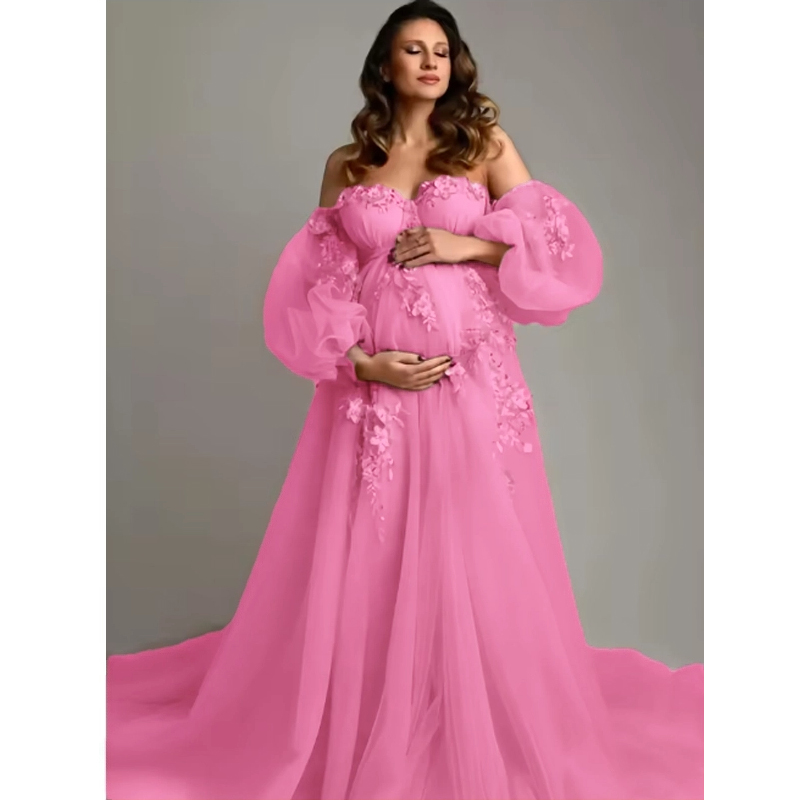 Hand-Finished Maternity Gown - - огляд і ціна Embroidery Jersey
