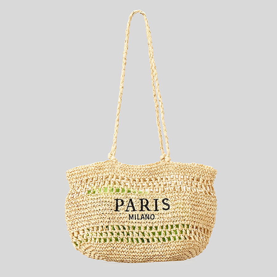 Casual Hollow Straw Tote Bag L - огляд і ціна Embroidery Bali