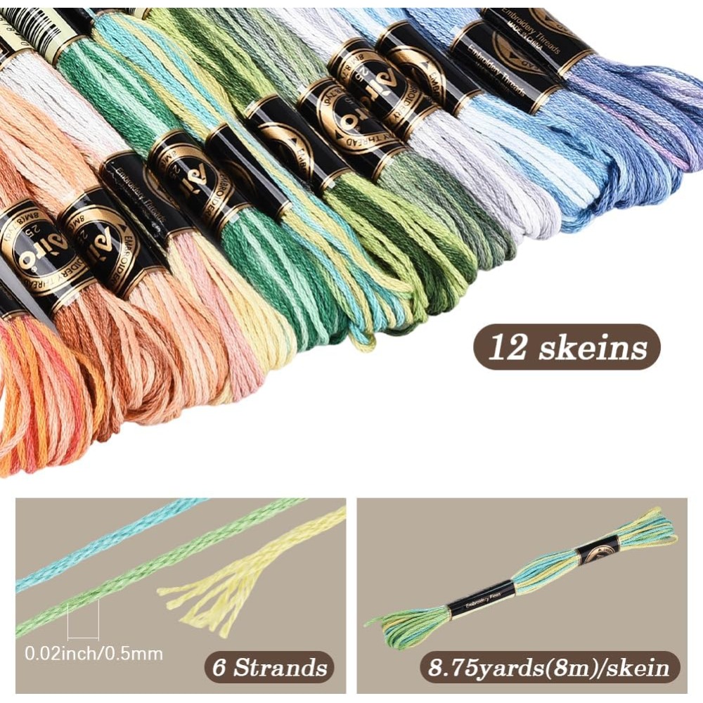 12 Skeins 105 Yards Cross Stit - огляд і ціна Embroidery Handicraft