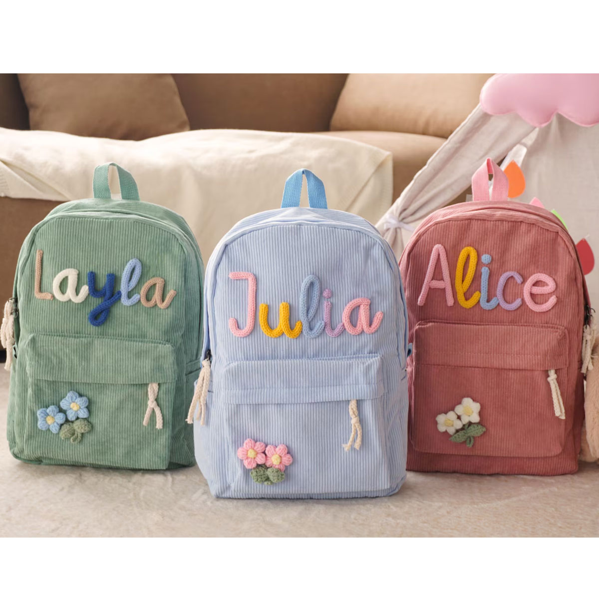 Unisex Personalized Corduroy B - огляд і ціна Embroidery Initials Designs