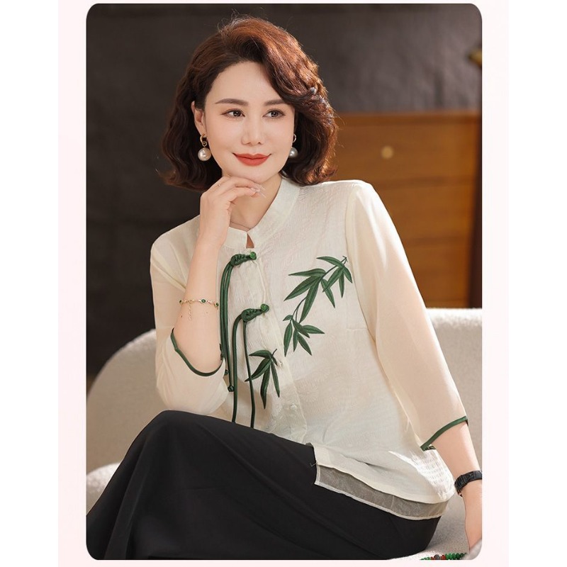 Women's Cream White Chinese St - огляд і ціна Embroidery Cream