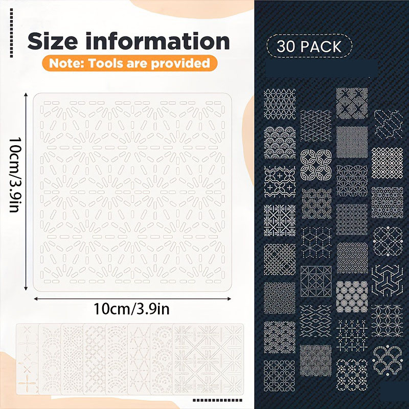 30Pcs Embroidery Templates DIY - огляд і ціна Embroidery Pattern
