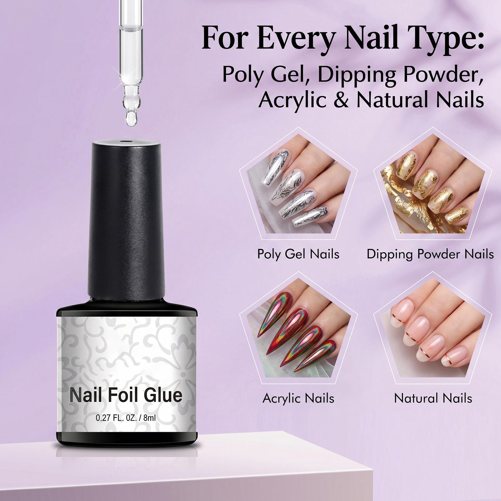 Nail Foil Glue 8ml Transfer Fo - огляд і ціна Transfer Paper Carbon