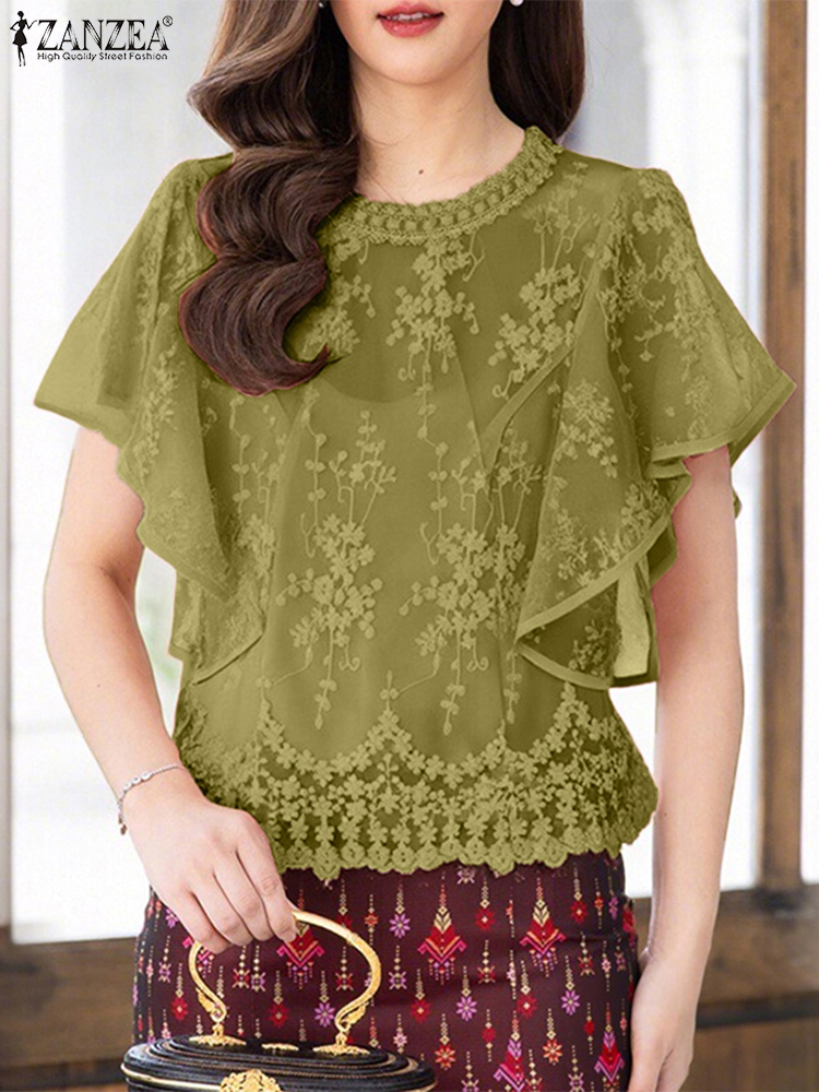 ZANZEA Women Embroidery Blouse - огляд і ціна Embroidery Jersey