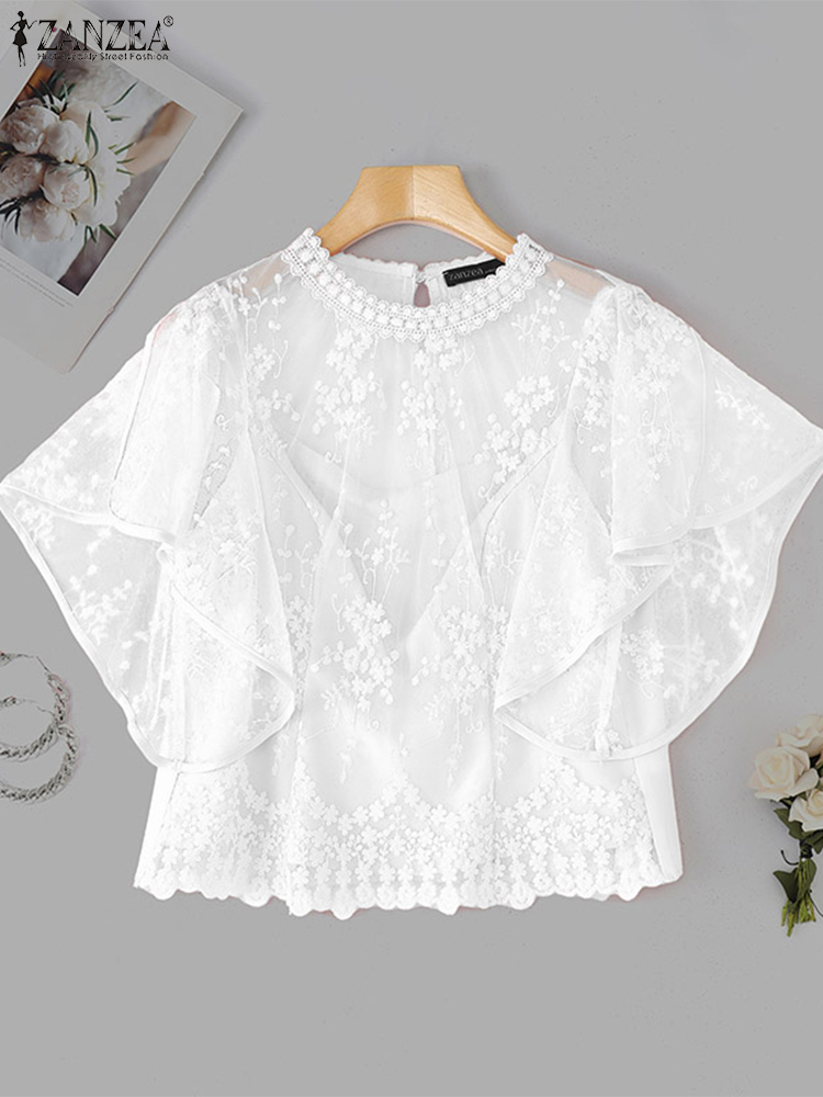 ZANZEA Women Embroidery Blouse - огляд і ціна Embroidery Jersey