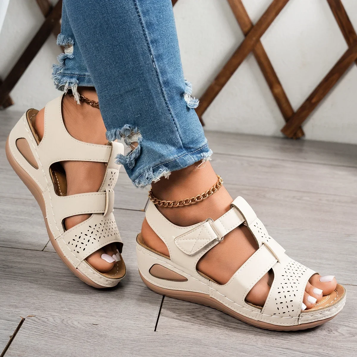 Thick-soled plus-size women's  - огляд і ціна Embroidery Handicraft