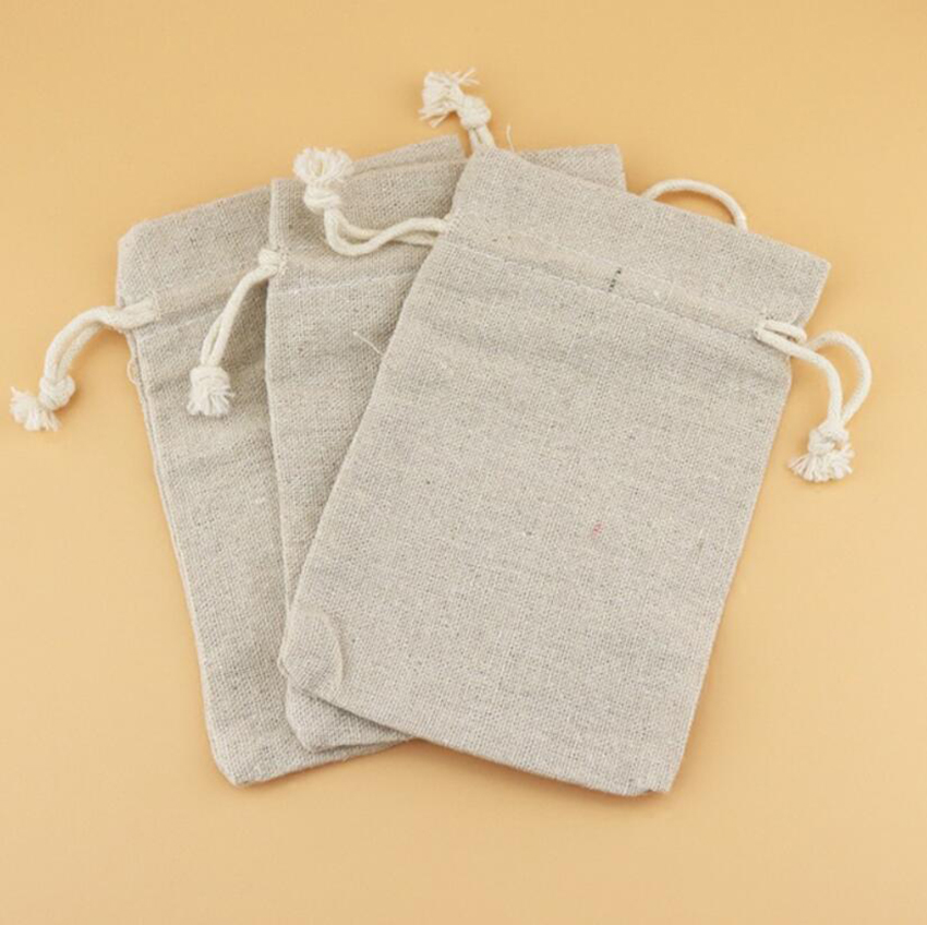 50PCS Linen Drawstring Bags Je - огляд і ціна Linen Fabric Natural