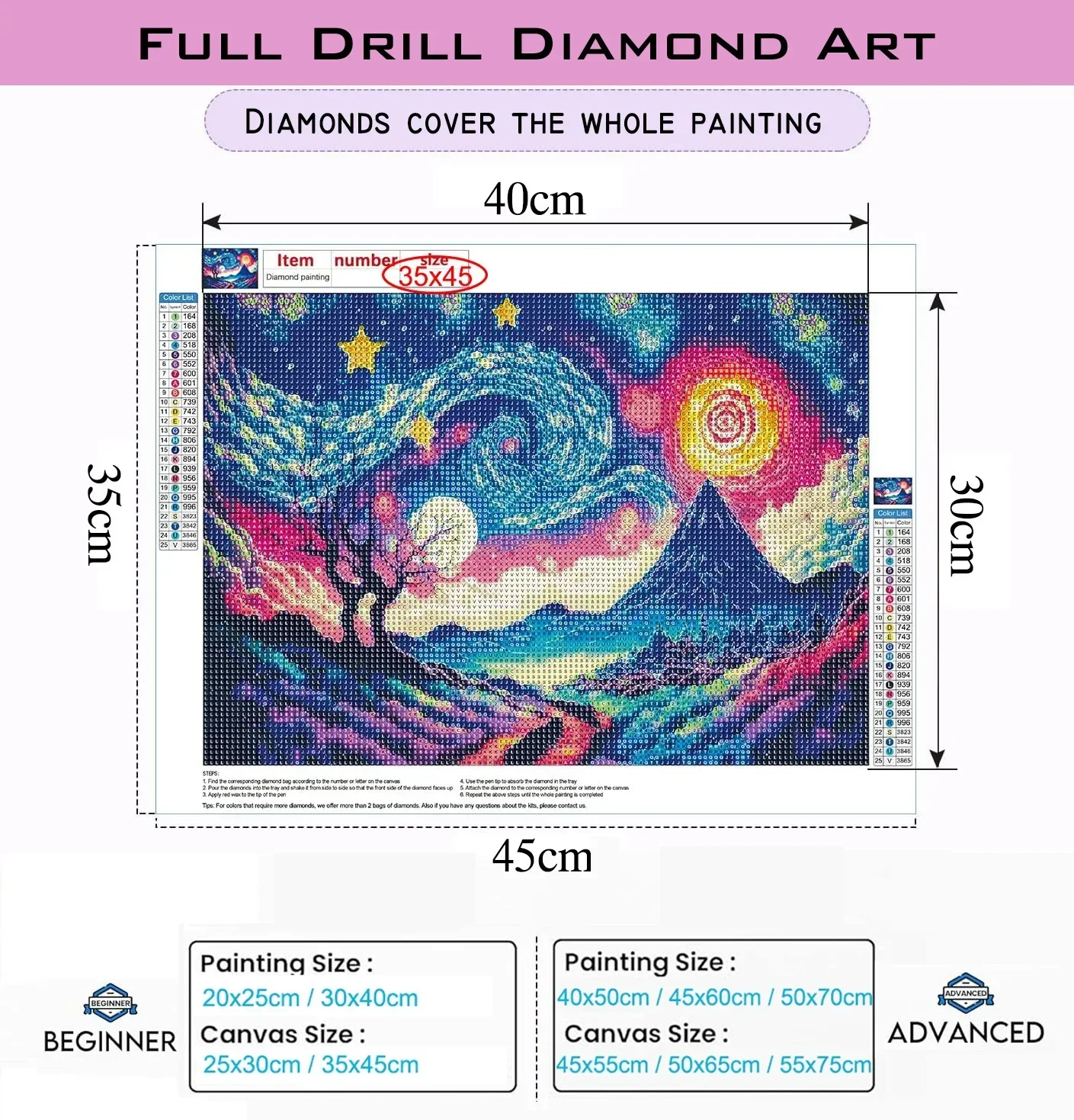 1pc frameless Cross Stitch Dia - огляд і ціна Embroidery Pattern