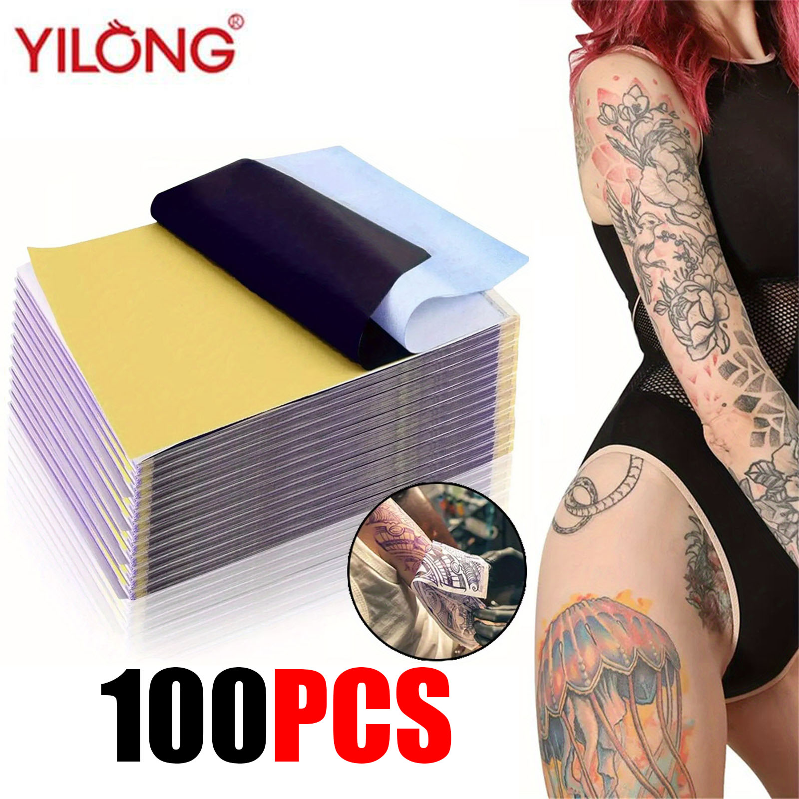 100PCS Professional Tattoo Tra - огляд і ціна Transfer Paper Carbon