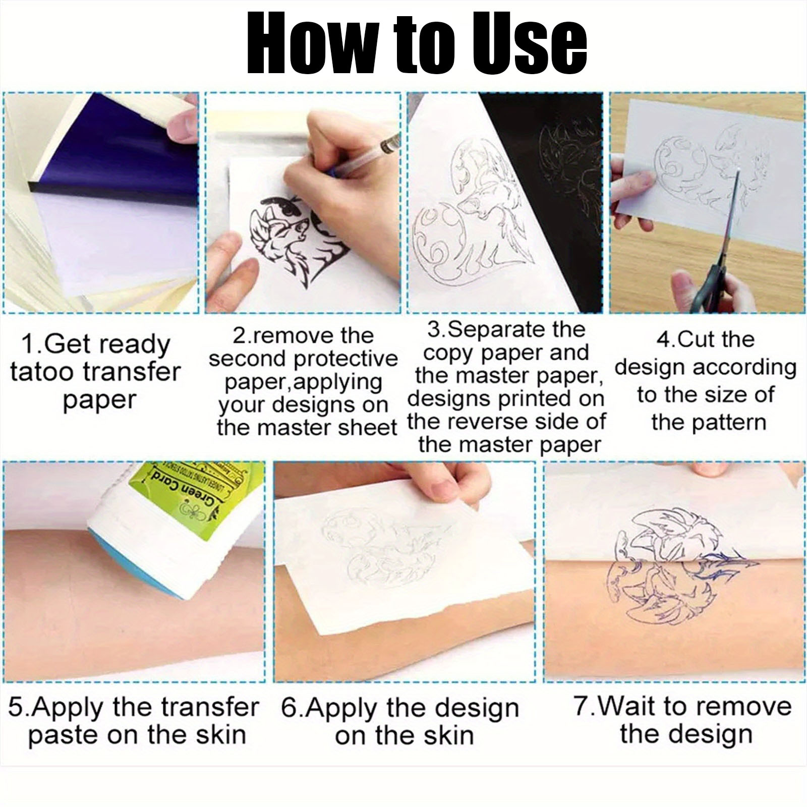 100PCS Professional Tattoo Tra - огляд і ціна Transfer Paper Carbon