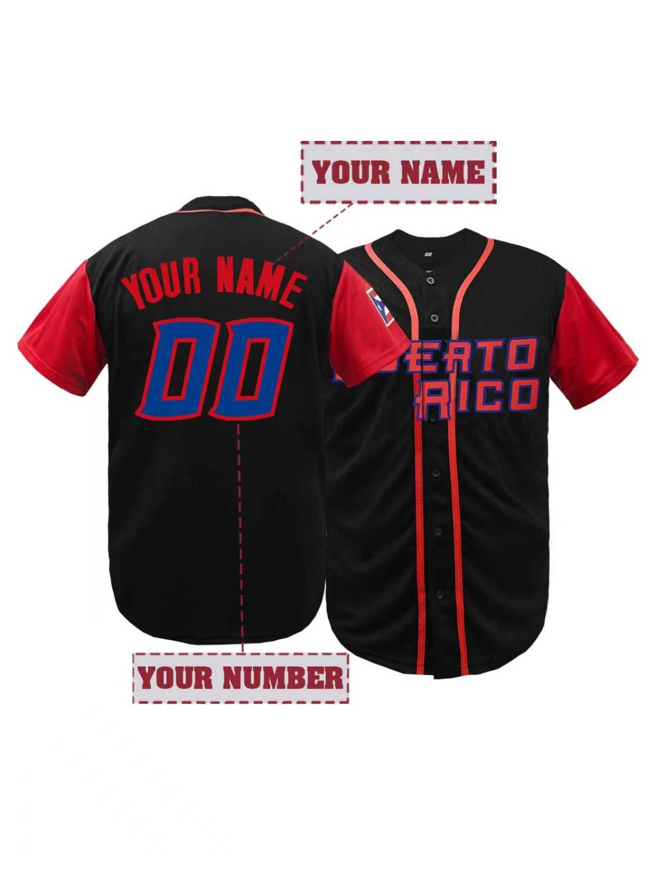 Men's Personalized Name And Nu - огляд і ціна Embroidery Jersey