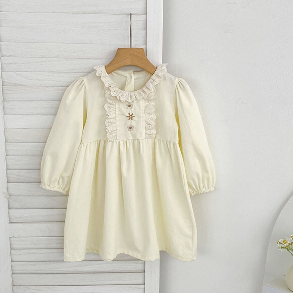 Yellow Sweet and Cute Casual L - огляд і ціна Embroidery Yellow Dress