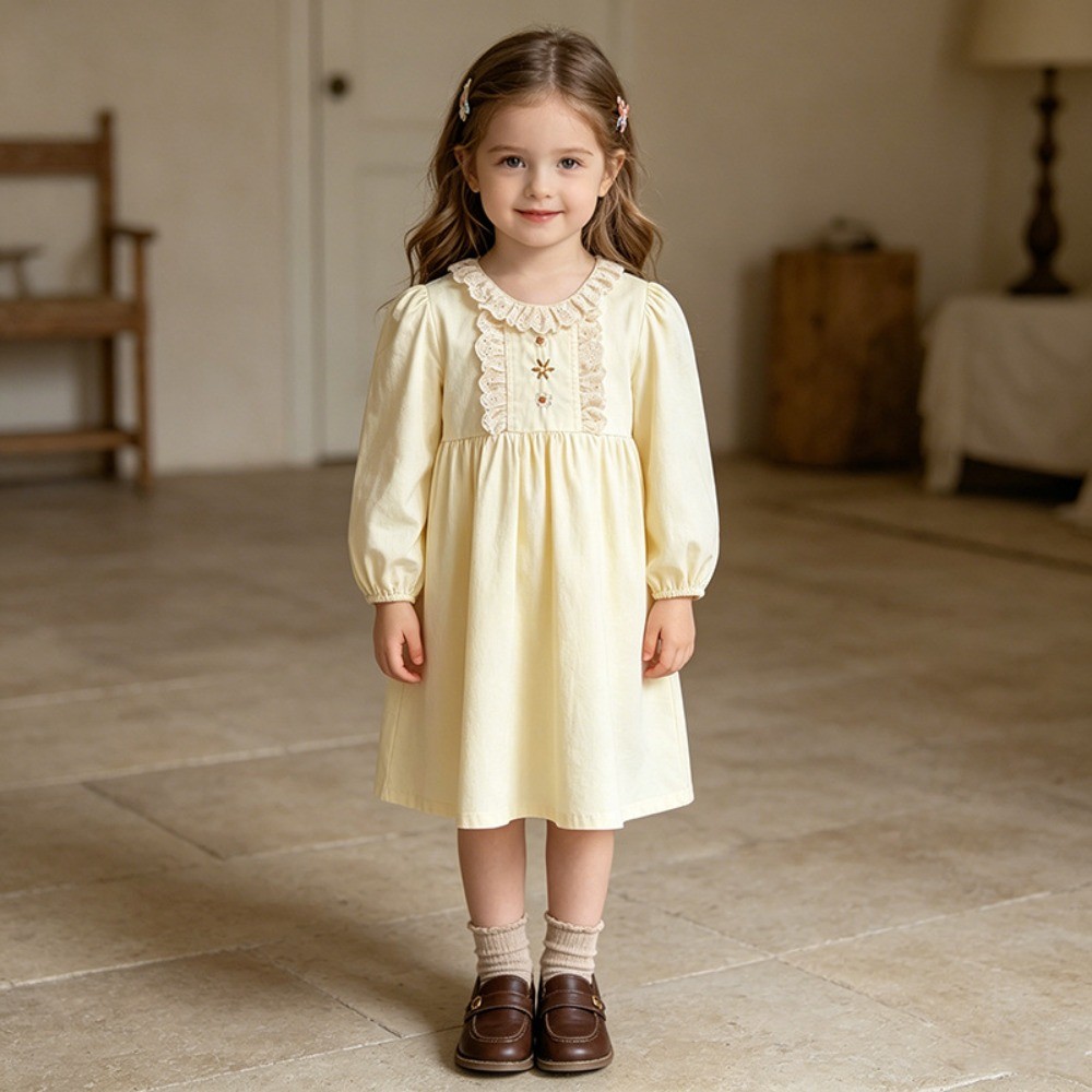 Yellow Sweet and Cute Casual L - огляд і ціна Embroidery Yellow Dress