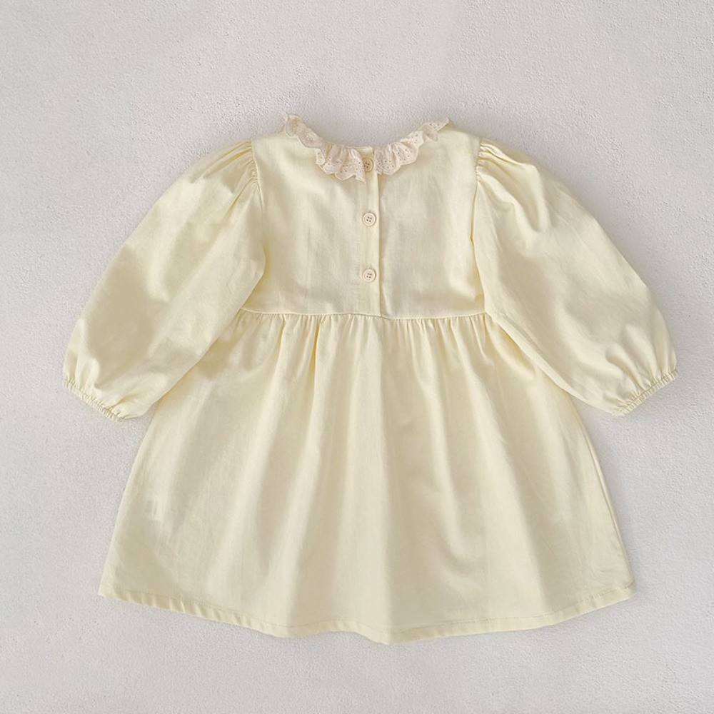 Yellow Sweet and Cute Casual L - огляд і ціна Embroidery Yellow Dress