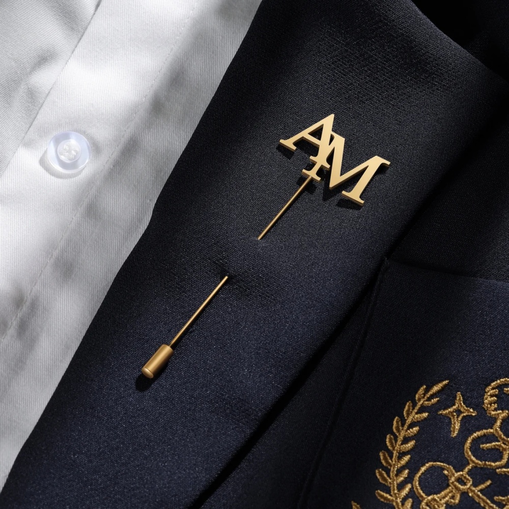 Custom Initials Brooch Men Sta - огляд і ціна Embroidery Initials