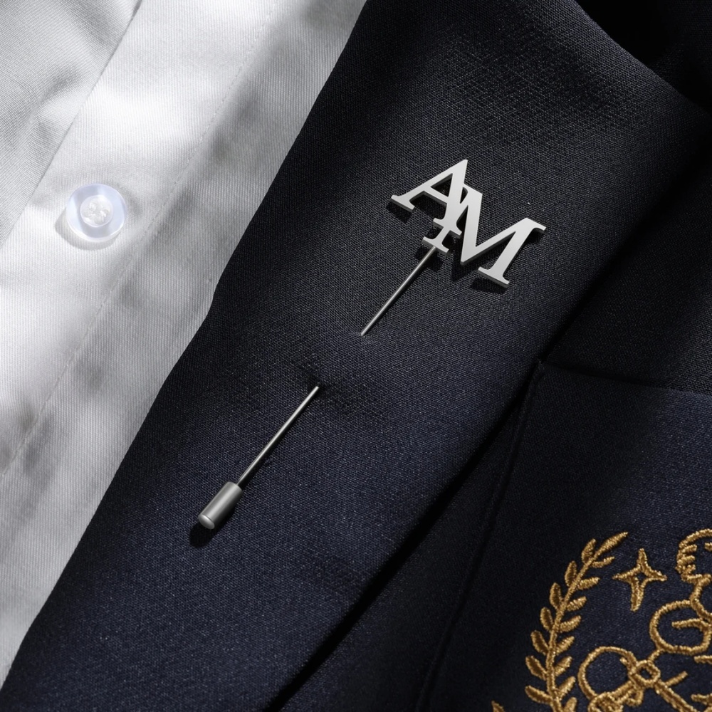 Custom Initials Brooch Men Sta - огляд і ціна Embroidery Initials