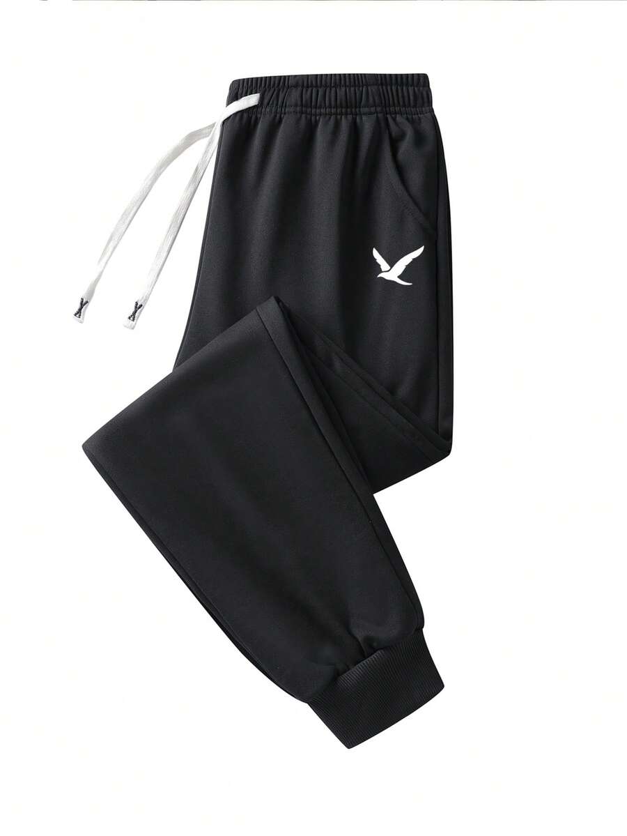 1pc Men's Casual Sweatpants, L - огляд і ціна Embroidery Jersey