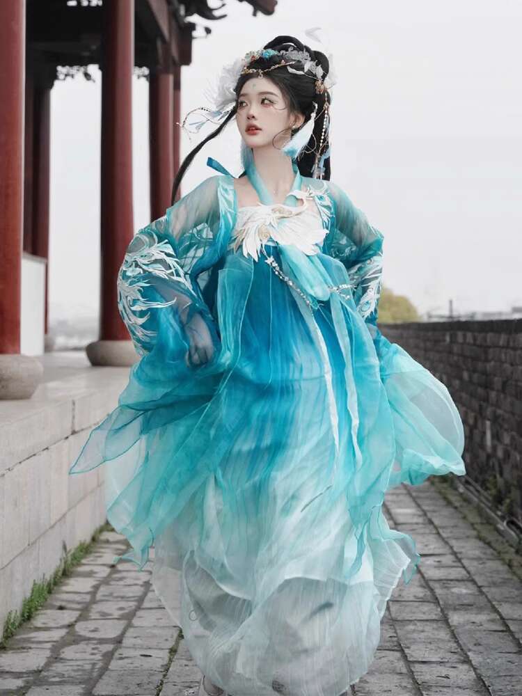 New Peacock Hanfu Womens fashi - огляд і ціна Embroidery Skirt